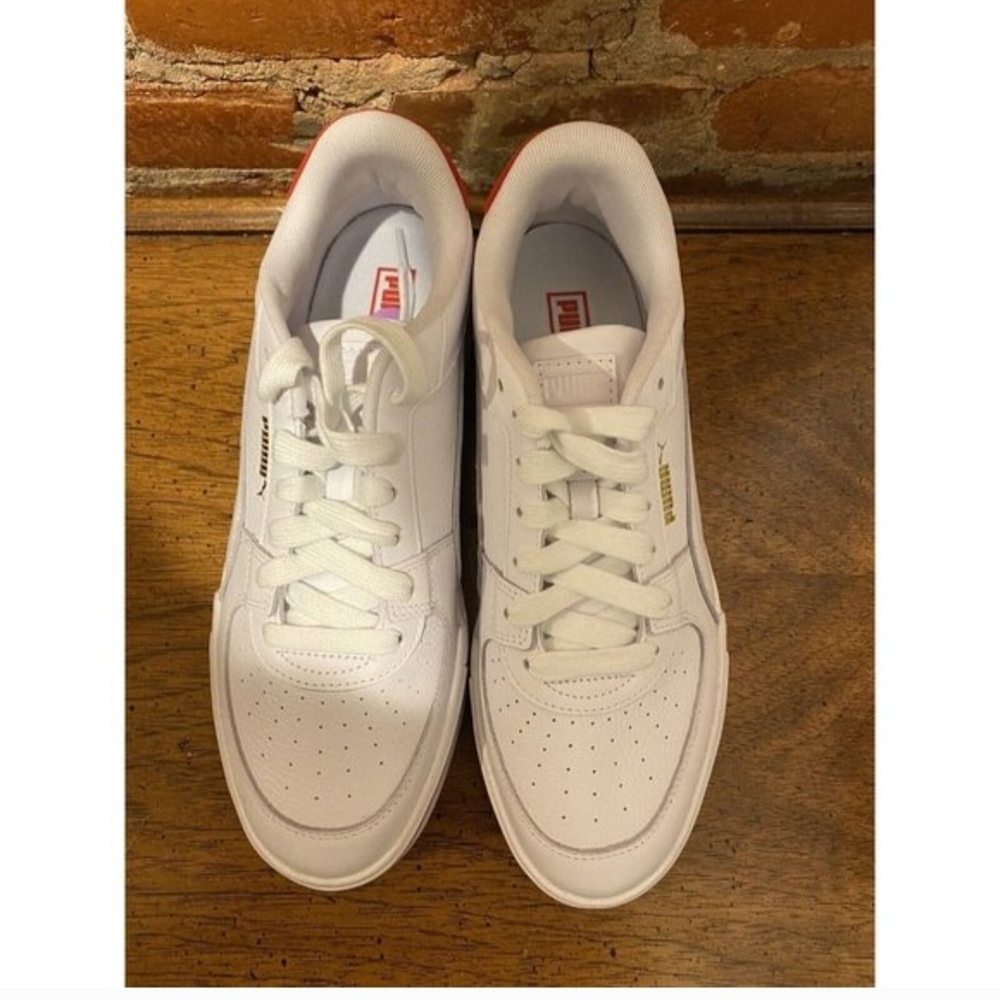 PUMA CA PRO HERITAGE TRAINER 375811-02 WHITE/RED MEN'S ATHLETIC CASUAL SHOES - Picture 4 of 5